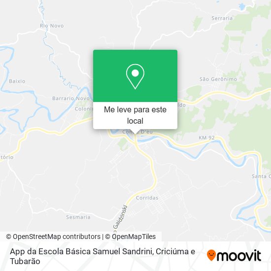 App da Escola Básica Samuel Sandrini mapa