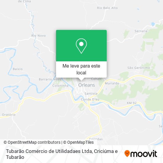 Tubarão Comércio de Utilidadaes Ltda mapa