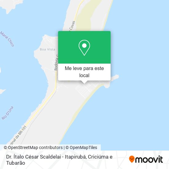 Dr. Ítalo César Scaldelai - Itapirubá mapa