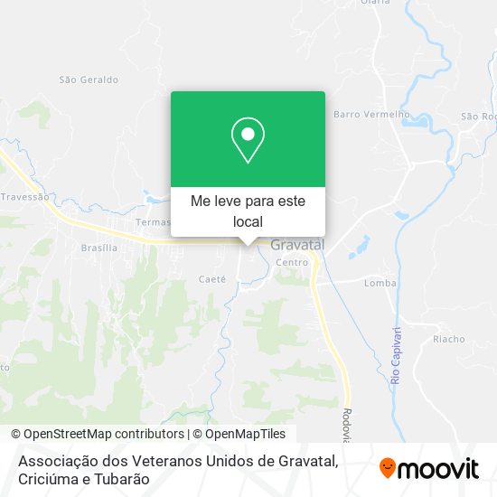 Associação dos Veteranos Unidos de Gravatal mapa