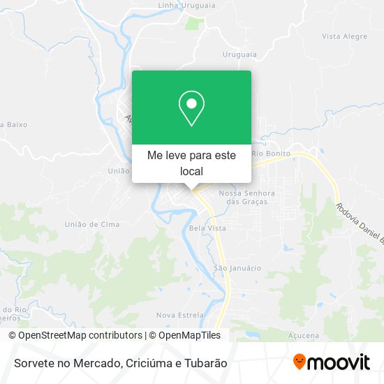 Sorvete no Mercado mapa