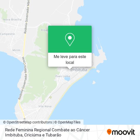 Rede Feminina Regional Combate ao Câncer Imbituba mapa
