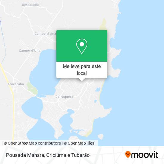 Pousada Mahara mapa