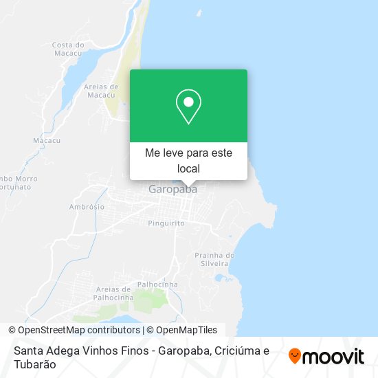 Santa Adega Vinhos Finos - Garopaba mapa