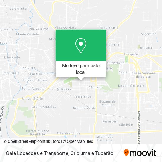 Gaia Locacoes e Transporte mapa