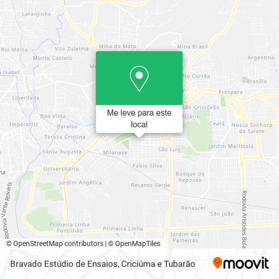 Bravado Estúdio de Ensaios mapa