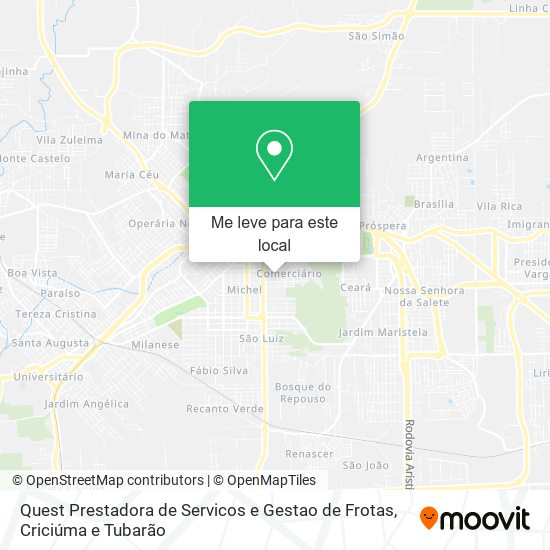 Quest Prestadora de Servicos e Gestao de Frotas mapa