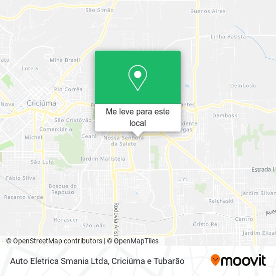 Auto Eletrica Smania Ltda mapa