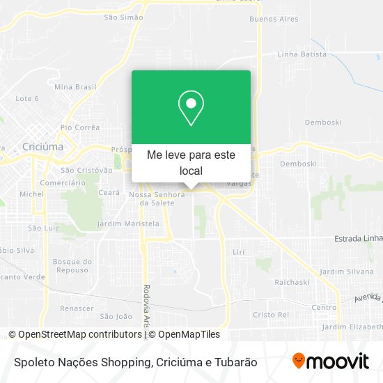 Spoleto Nações Shopping mapa