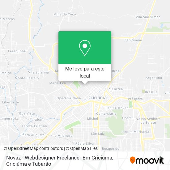 Novaz - Webdesigner Freelancer Em Criciuma mapa