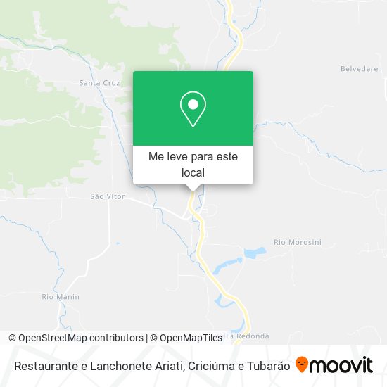 Restaurante e Lanchonete Ariati mapa