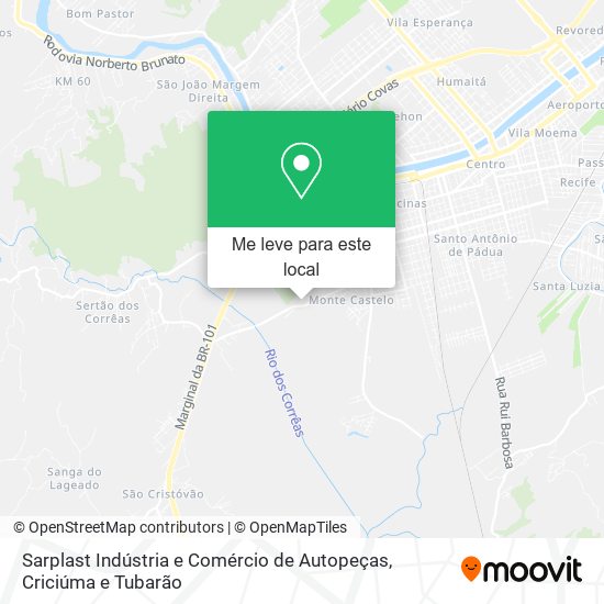 Sarplast Indústria e Comércio de Autopeças mapa