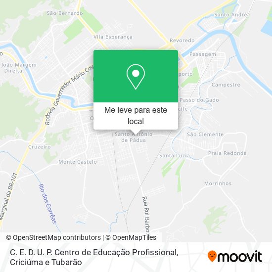 C. E. D. U. P. Centro de Educação Profissional mapa