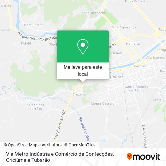 Via Metro Indústria e Comércio de Confecções mapa