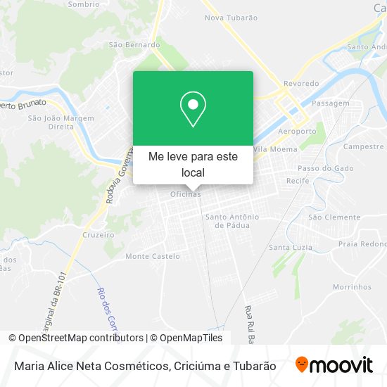 Maria Alice Neta Cosméticos mapa