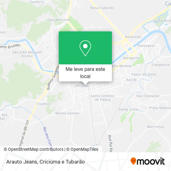 Arauto Jeans mapa