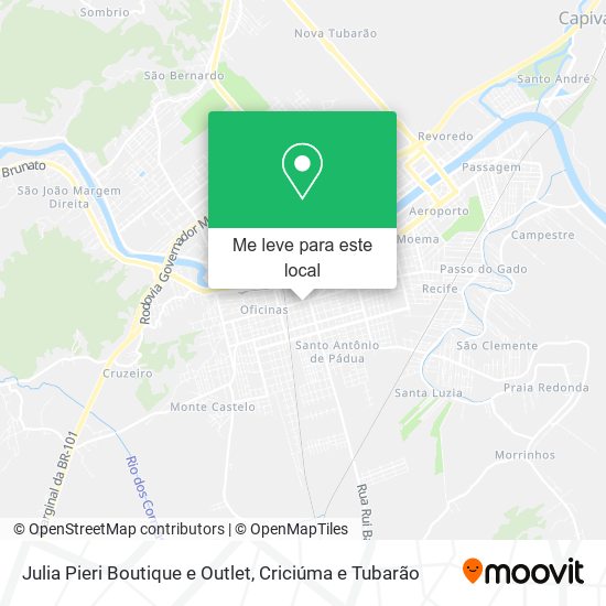 Julia Pieri Boutique e Outlet mapa