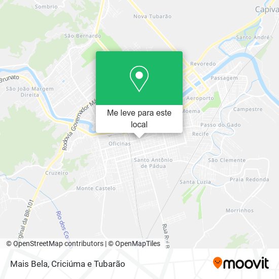 Mais Bela mapa