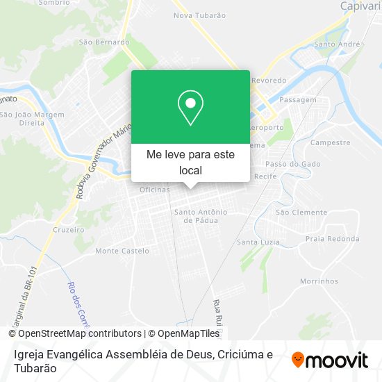 Igreja Evangélica Assembléia de Deus mapa