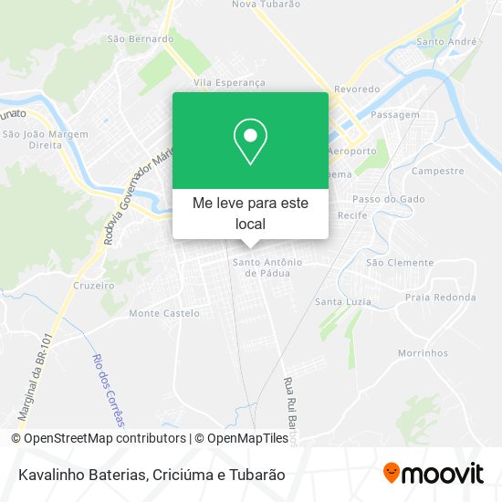 Kavalinho Baterias mapa