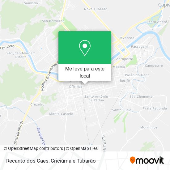 Recanto dos Caes mapa