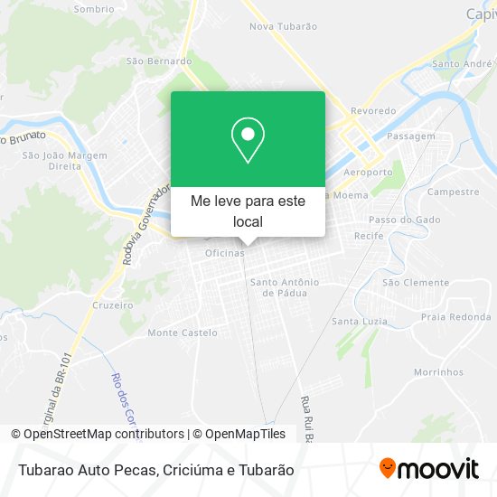 Tubarao Auto Pecas mapa