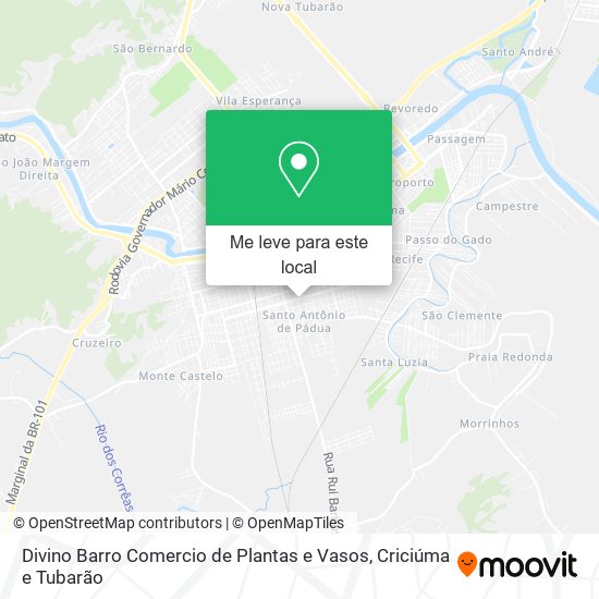 Divino Barro Comercio de Plantas e Vasos mapa