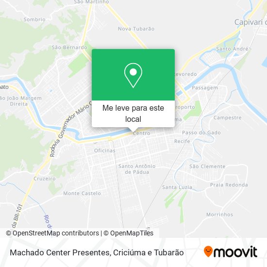 Machado Center Presentes mapa