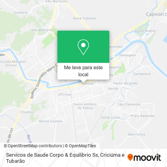 Servicos de Saude Corpo & Equilibrio Ss mapa