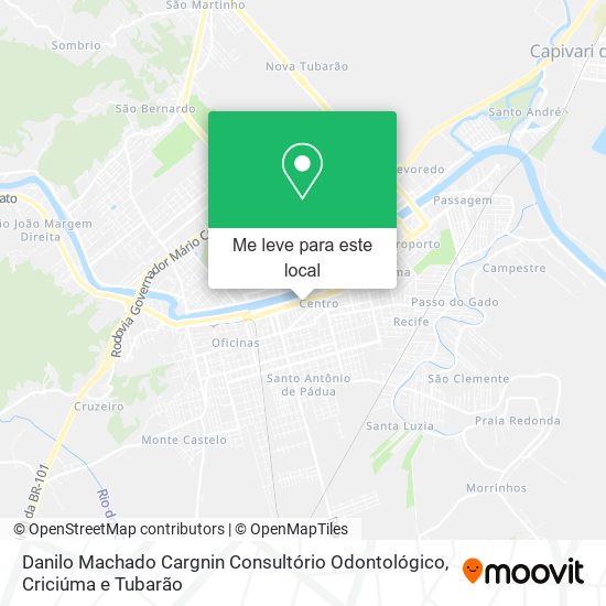 Danilo Machado Cargnin Consultório Odontológico mapa