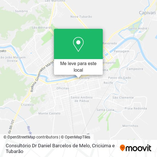 Consultório Dr Daniel Barcelos de Melo mapa