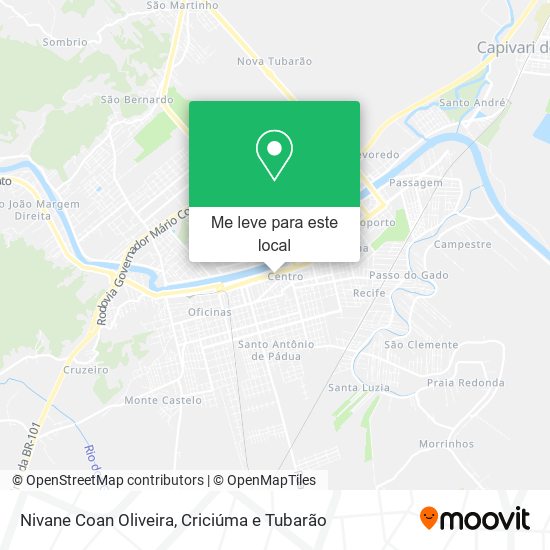 Nivane Coan Oliveira mapa