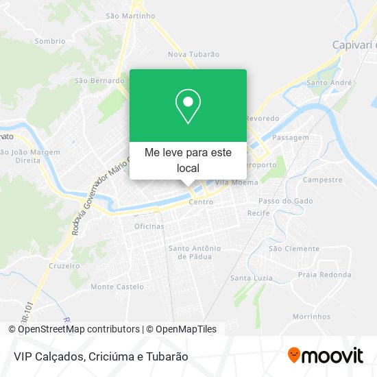 VIP Calçados mapa