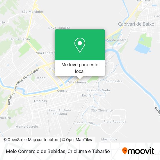 Melo Comercio de Bebidas mapa