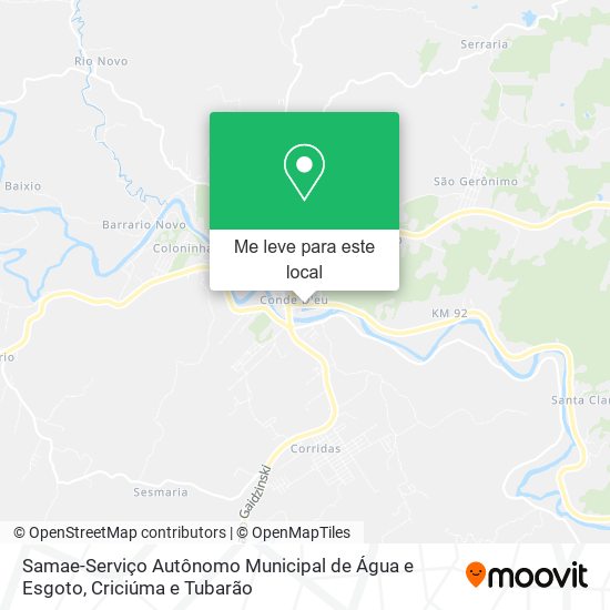 Samae-Serviço Autônomo Municipal de Água e Esgoto mapa