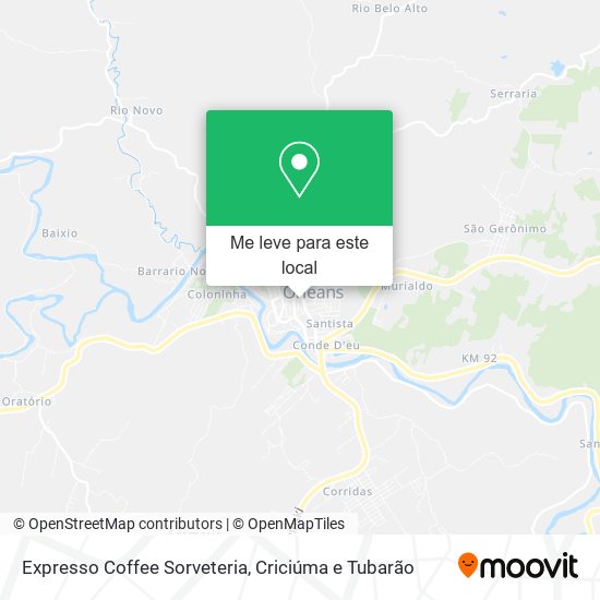 Expresso Coffee Sorveteria mapa