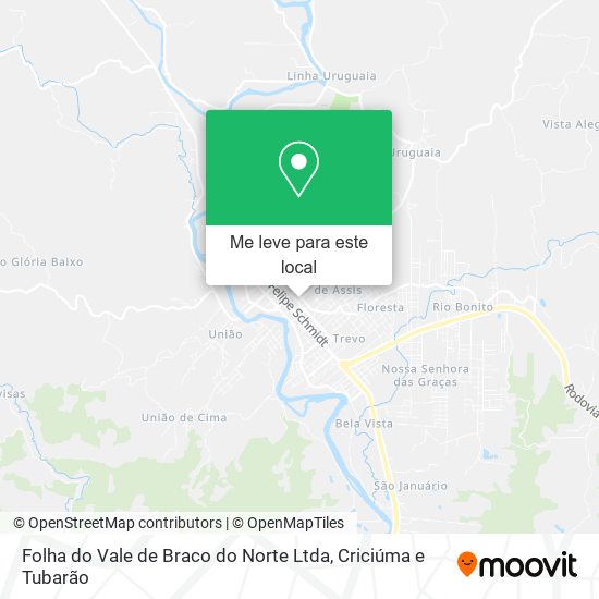 Folha do Vale de Braco do Norte Ltda mapa