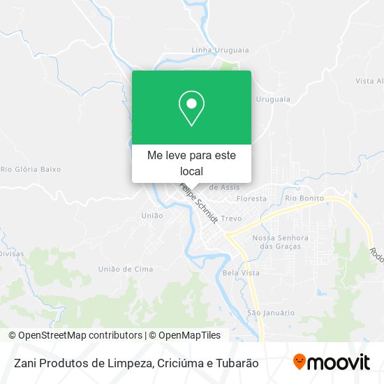 Zani Produtos de Limpeza mapa