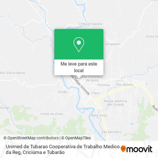 Unimed de Tubarao Cooperativa de Trabalho Medico da Reg mapa