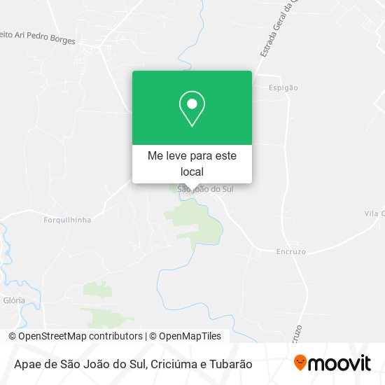 Apae de São João do Sul mapa