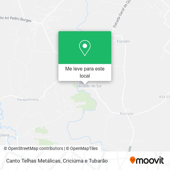 Canto Telhas Metálicas mapa