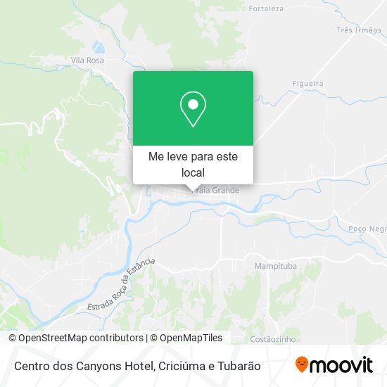 Centro dos Canyons Hotel mapa