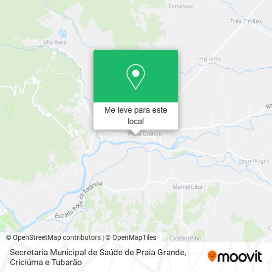 Secretaria Municipal de Saúde de Praia Grande mapa