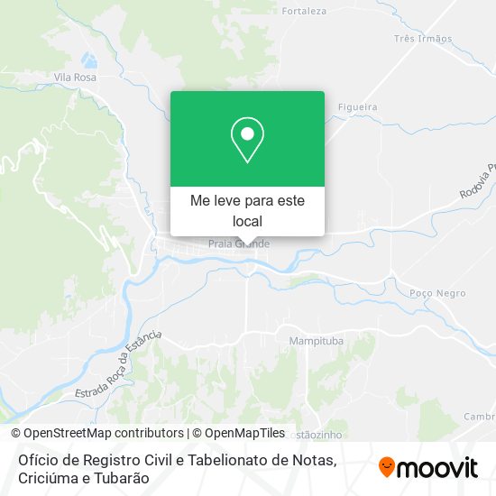 Ofício de Registro Civil e Tabelionato de Notas mapa
