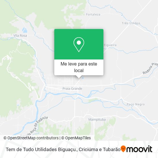 Tem de Tudo Utilidades Biguaçu. mapa