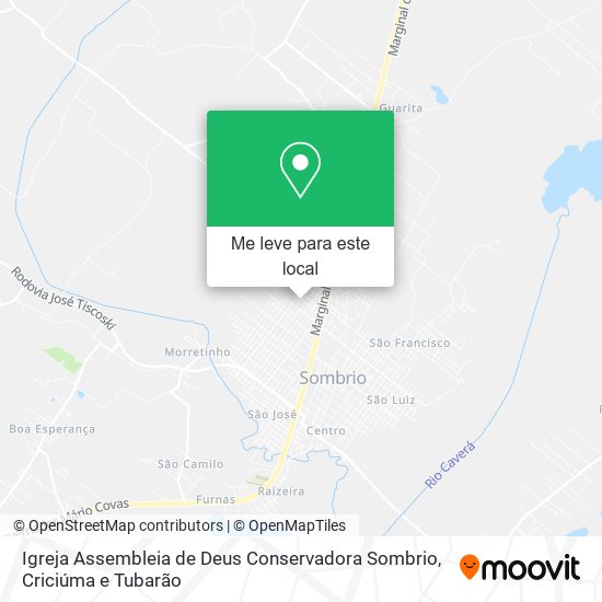 Igreja Assembleia de Deus Conservadora Sombrio mapa