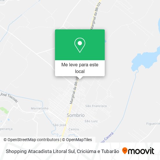 Shopping Atacadista Litoral Sul mapa