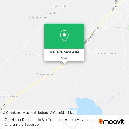 Cafeteria Delícias da Vó Toninha - Anexo Havan mapa