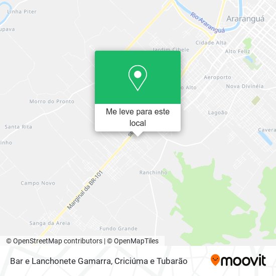 Bar e Lanchonete Gamarra mapa