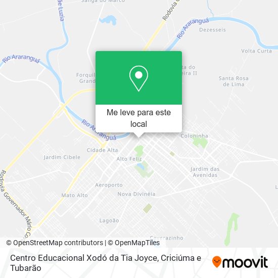 Centro Educacional Xodó da Tia Joyce mapa